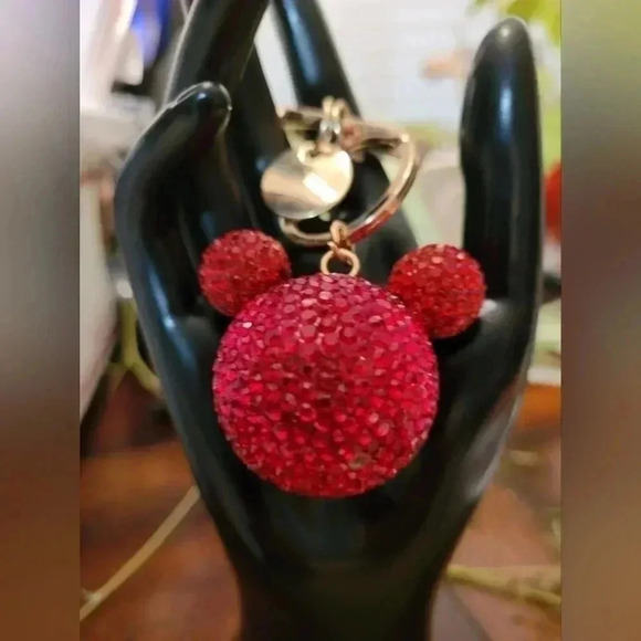Bag Charm of red Mickey Mouse head - Picture 2 of 3
